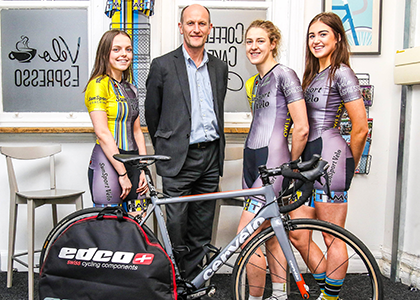 Chris-Bishop,-managing-partner-of-Slater-Heelis,-with-Sun-Sport-Velo-women's-cycle-team